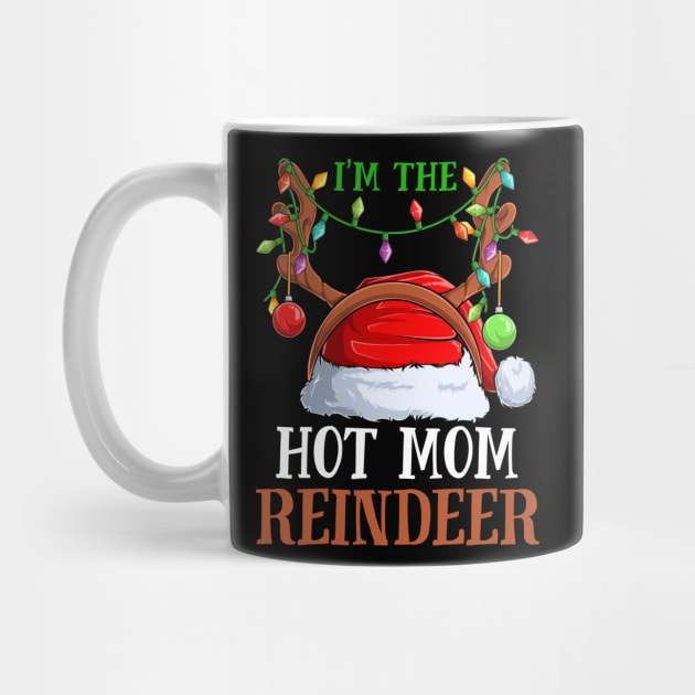 Im The Hot Mom Reindeer Christmas Funny Pajamas Funny Christmas Gift by intelus